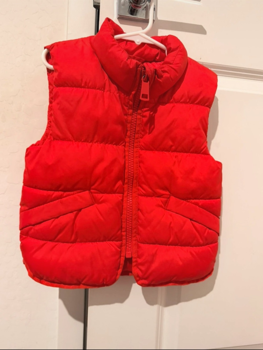 H&M Bright Red Quilted Kids Puffer Vest